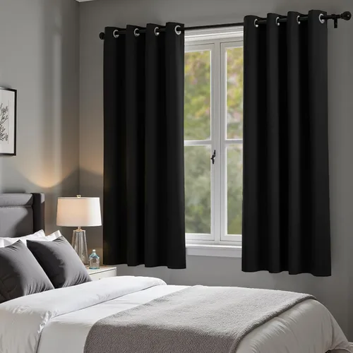 Miniatura 97 de Cortinas opacas de 72 pulgadas extra anchas para dormitorio, puerta corrediza de vidrio y patio, 2 paneles con ojales para oscurecer ventana grande