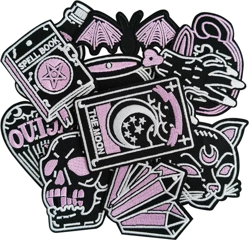 Miniatura 14 de 12 Piezas de parches para planchar de Halloween, parches bordados para coser o planchar para sombreros, ropa, jeans, pantalones, chaquetas, mochilas