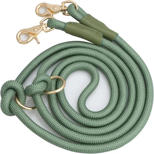 Miniatura 2 de Correa de perro manos libres de 7 pies, correa de cintura de cuerda de nailon para perros caminar correr Verde salvia
