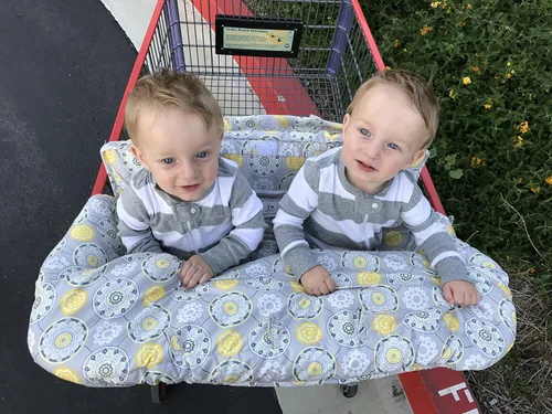 Miniatura 4 de Funda doble doble para carrito de compras para hermanos bebés con funda de transporte. Garantizado para adaptarse a tiendas de comestibles