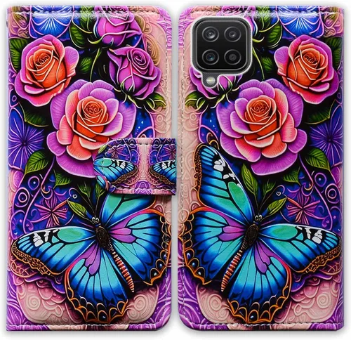 Miniatura 25 de Bcov Funda para Galaxy A12, colibrí en flores pájaro de cuero con tapa para teléfono con ranura para tarjeta soporte para Samsung Galaxy A12 2021
