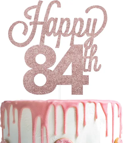 Miniatura 21 de LINGTEER - Decoración para pastel con texto "Happy Birthday 100", color negro