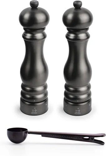 Miniatura 8 de Peugeot Paris u'Select - Juego de molinillo de sal y pimienta manual de 6 ajustes con cuchara de especias de acero inoxidable negro, fabricado
