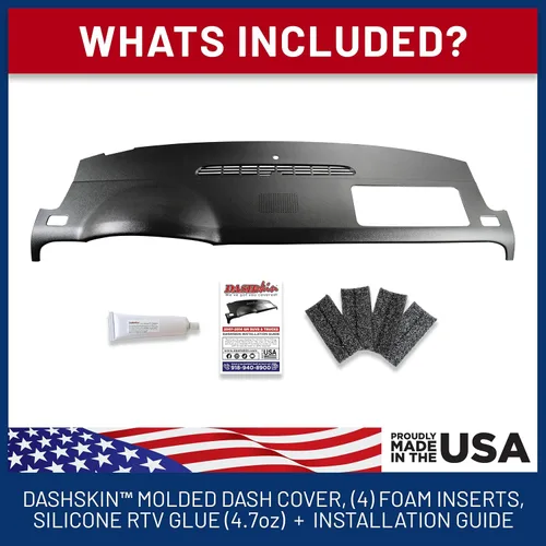Miniatura 6 de DashSkin - Cubierta para tablero con orificio para altavoz hecha en EE. UU. para automóviles con guantera individual únicamente, sencilla reparación