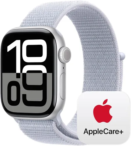Miniatura 22 de Apple Watch Series 10 [GPS 42 mm] Smartwatch con caja de aluminio negro brillante y correa deportiva negra - M/L. Rastreador de fitness, aplicación