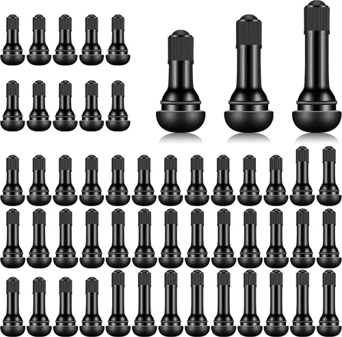 Miniatura 10 de 100 piezas TR412 TR413 TR414 tapas de válvula de neumático de goma negra, válvulas a presión, adecuadas para agujeros de llanta de 11.5 mm