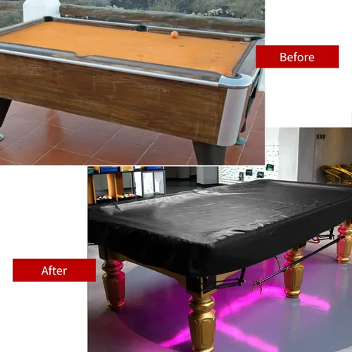 Miniatura 6 de Cubierta de mesa de billar de 8 pies, cubierta impermeable y resistente a desgarros para mesa de billar con bolsa de almacenamiento, para interiores