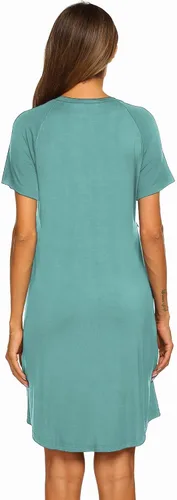 Miniatura 5 de Ekouaer - Vestido 3 en 1 para maternidad, trabajo de parto y lactancia prenda para hospital, para dormir y amamantar.