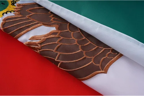 Miniatura 5 de Homissor Bandera mexicana Bandera de México, banderas bordadas de 3 x 5 pulgadas, rayas cosidas, banderas nacionales MX resistentes, poliéster