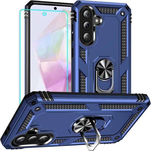 Miniatura 13 de Yiakeng Funda para Galaxy A32 5G, Samsung A32 5G, fundas protectoras de grado militar con anillo para Samsung Galaxy A32 5G (verde militar)