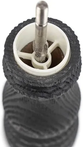 Miniatura 3 de Molinillo de sal de madera reciclada manual, acabado negro, 7.1 in - 7 pulgadas