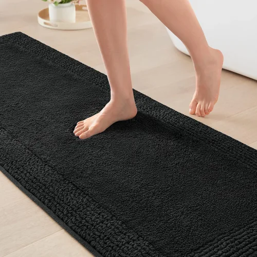 Miniatura 18 de Madison Park Splendor - Alfombra de baño reversible 100% algodón con mechones, 3000 GSM, calidad hotelera, lujosa, felpa, pelo medio, tapete de baño