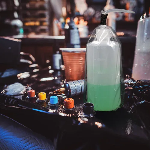 Miniatura 6 de 200 bolsas para botellas de tatuaje, desechables para botellas de lavado de tatuajes, fundas para bolsas de botellas para apretar, accesorios