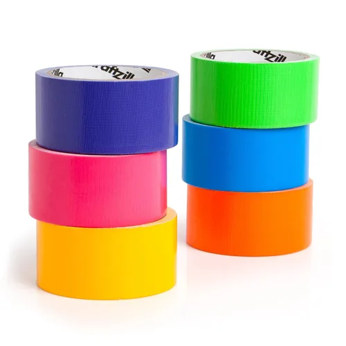 Paquete de cinta adhesiva de colores arcoíris, 6 colores brillantes, rollos de 10 yardas x 2 pulgadas, cinta adhesiva resistente, paquete múltiple a