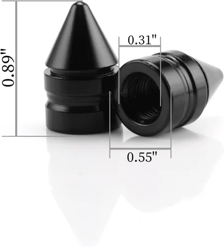 Miniatura 2 de SINGARO Tapones para válvulas de neumáticos de automóvil, 4 piezas universales de aleación de aluminio, accesorios para neumáticos antipolvo