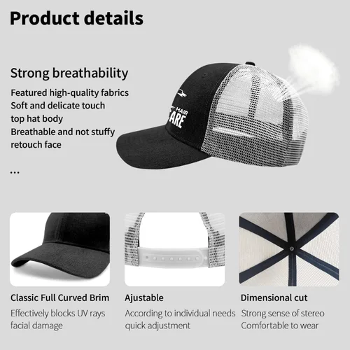 Miniatura 7 de devor Cap Boat Hair Don't Care Baseball Cap for Men Graphic Denim Dad Hat Adjustable
