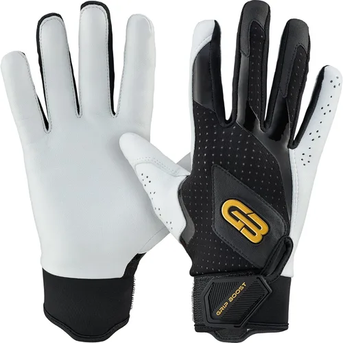 Grip Boost Loaded - Guantes de bateo de béisbol con piel Boost Plus, tallas para adultos y jóvenes Negro