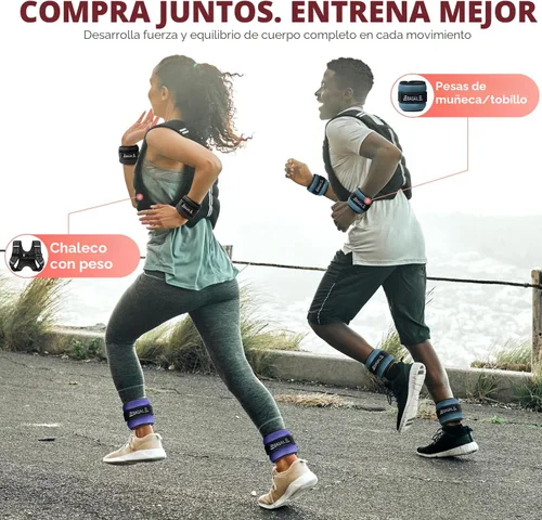 Miniatura 8 de BAGAIL Pesas de tobillo para mujeres y hombres, un par de pesas de 1/2/4/6/8/10 libras con diseño elegante y ajuste seguro para caminar, correr