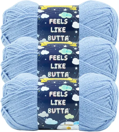 Miniatura 55 de Lion Brand Yarn - Hilo Feels Like Butta, hilo aterciopelado suave para tejer y hacer ganchillo, paquete de 1, Negro
