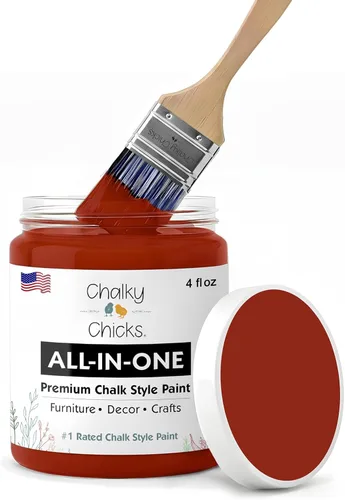 Miniatura 115 de Chalky Chicks - Pintura mate a la tiza, no requiere lijado, 4 onzas líquidas, color gris oscuro (Gun Metal Gray), para muebles, pintura sin Gris