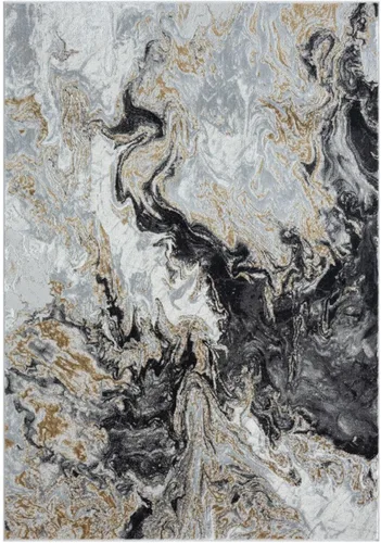 Miniatura 9 de LUXE WEAVERS - Alfombra abstracta de remolino de mármol, color humo, 8 x 10