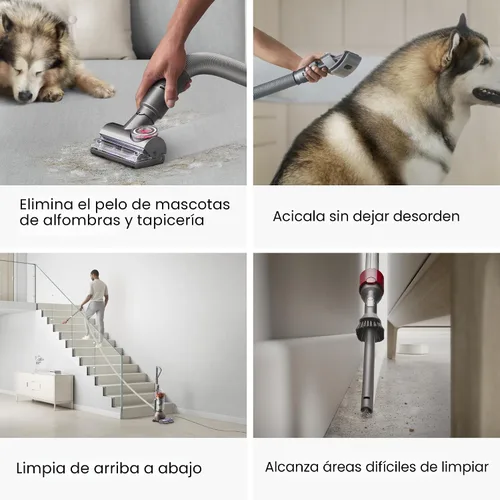 Miniatura 8 de Dyson Ball Animal 3 Aspiradora vertical extra, con cable, 290 AW, cabezal limpiador de barra de motor para todos los pisos, 3 modos de succión