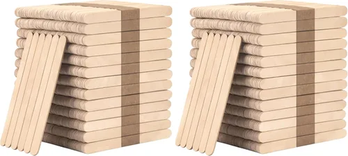Miniatura 15 de WISYOK 240 palitos de madera natural, palitos de paleta, palitos para manualidades de 4.5 pulgadas, ideales para artes y manualidades en casa