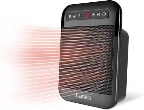 Lasko MyHeat Max - Calentador portátil de cerámica, interruptor de punta, protección contra sobrecalentamiento, 2 ajustes de calor, termostato