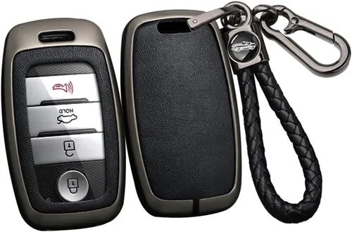 SANRILY Funda de piel sintética para llavero de 3/4/6 botones para Kia Seltos Carens 2022 Sonet Forte Koup NIRO Optima Rio Sorento Soul Sportage
