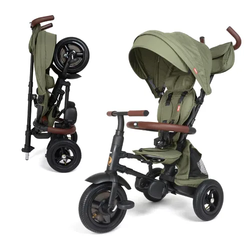 Miniatura 8 de Rito Premium Edition Triciclo plegable para niños - Cochecito compacto y portátil para niños de 10 meses a 4 años en adelante, neumáticos llenos