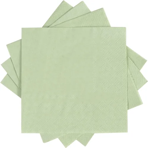 Miniatura 4 de 300 paquetes de servilletas de cóctel de 2 capas, servilletas de postre plegadas de 5 x 5 pulgadas, servilletas desechables para cena, boda, Verde