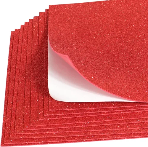 Miniatura 6 de 10 hojas de papel con purpurina para decoración de Navidad, Año Nuevo, Acción de Gracias, papel de cartulina A4, papel autoadhesivo para graduación