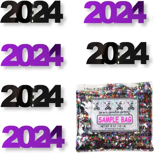 Miniatura 46 de Confetti Year 2024 Negro, Azul Royal Combo - 2 bolsas de media onza (1 oz)