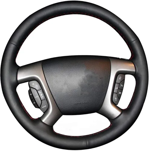 Miniatura 15 de Funda de volante de cuero genuino Loncky para Chevrolet 2008-2013 Silverado 1500 / Silverado 2500 3500/2007-2014 Tahoe/2007-2014 Suburban