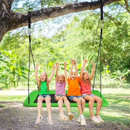 Miniatura 2 de Costzon Columpio rectangular gigante de 60 pulgadas para niños y adultos, resistente al desgaste para interiores y exteriores, con marco de acero