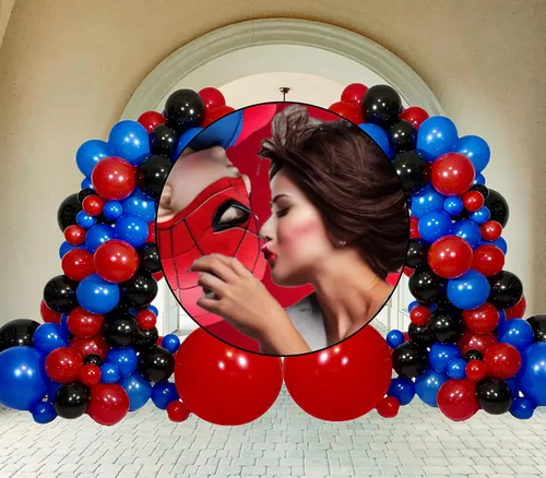 Miniatura 4 de STK Arco de globos compatible con el kit de guirnalda de globos de Spiderman, Spidey y sus increíbles amigos, decoraciones de cumpleaños, telón