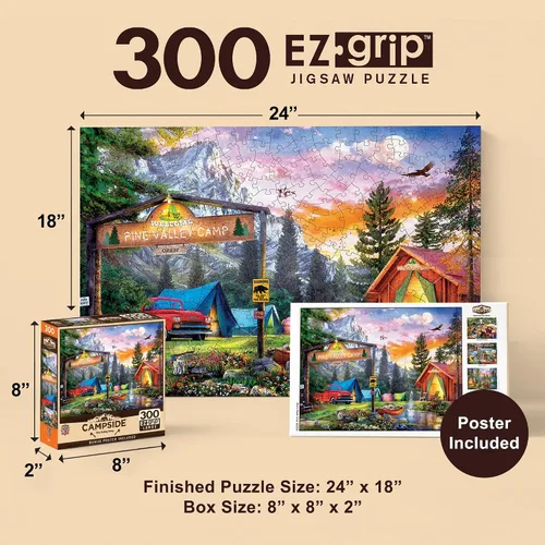 Miniatura 2 de MasterPieces Rompecabezas EZ Grip de 300 piezas - Pine Valley Camp - 18 x 24 pulgadas