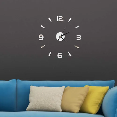 Miniatura 5 de Reloj de pared DIY sin marco, efectos 3D, elegante, decorativo, decoración de pared, decoración de pared, moderno, decoración de pared, reloj