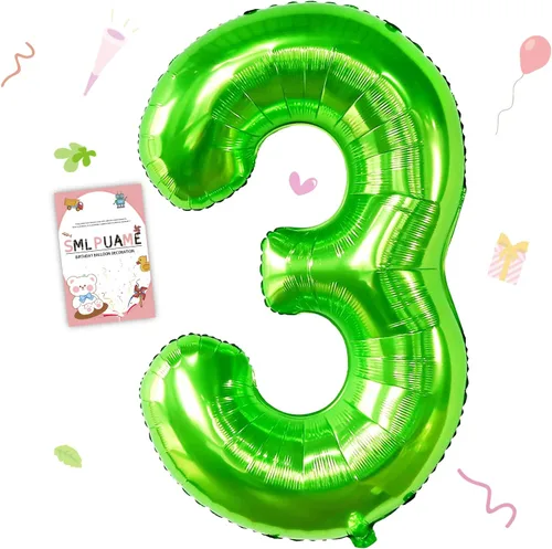 Miniatura 174 de Globos de números de 40 pulgadas del 0 al 9 dorados grandes del número 0, globos digitales para suministros de decoración de celebración de fiesta