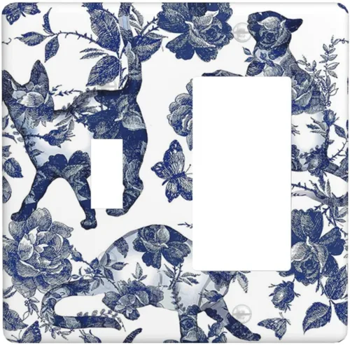 Miniatura 16 de Cubiertas Decorativas para Placas de Interruptor Diente de León Azul Rústico Citas Inspiradoras Casa de Campo Tablón de Madera Gris 1 Gang Cubierta