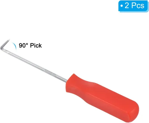Miniatura 3 de PATIKIL Junta tórica de 90 grados 5.591 in, 2 juntas de sello de aceite, herramienta de extracción de destornilladores de precisión, color rojo