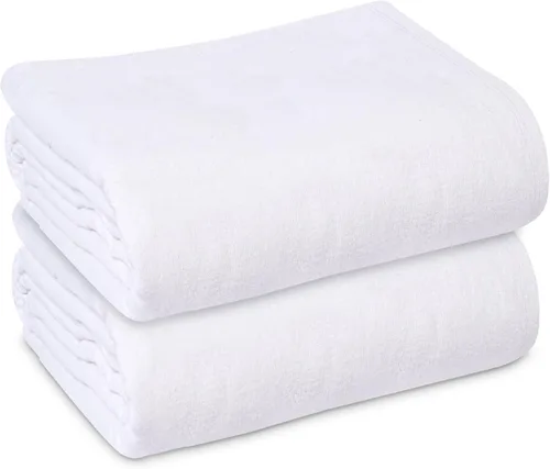 Miniatura 18 de Linteum Textile - Manta de baño para pacientes hospitalarios, de mezcla de algodón, para cama individual, manta ligera, 70 x 90 pulgadas, 1.75 Azul