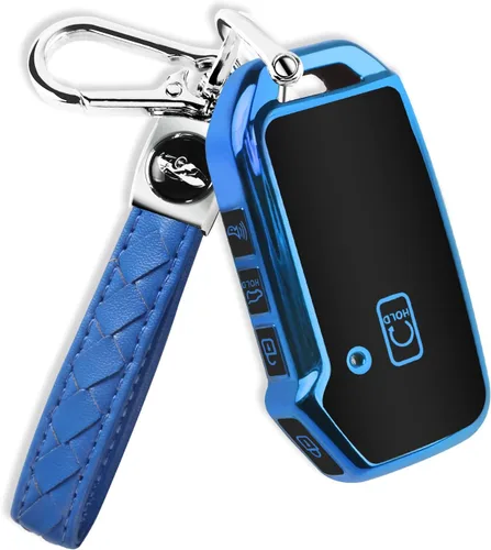 QBUC Funda para llavero Kia con llavero, funda protectora para llave de automóvil, compatible con Kia K5 Telluride Forte Sportage Soul Seltos Sorento