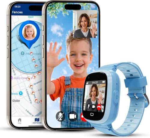 Miniatura 12 de Reloj para niños con localizador GPS, llamadas bidireccionales, seguimiento en tiempo real y alertas SOS - Reloj inteligente para niños