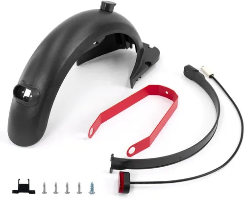 Miniatura 7 de Juego de guardabarros trasero compatible con Ninebot Max G30 Scooter eléctrico Guardabarros trasero Scooter Soporte de repuesto (negro)