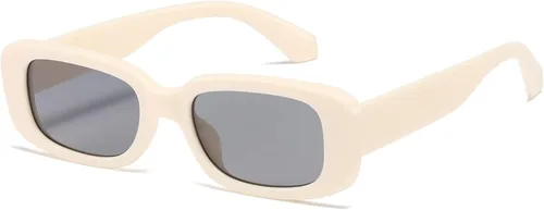 kimorn Lentes de sol rectangulares para mujeres y hombres, modernos, retro, a la moda, gafas de sol vintage de los años 90, protección UV 400, marco