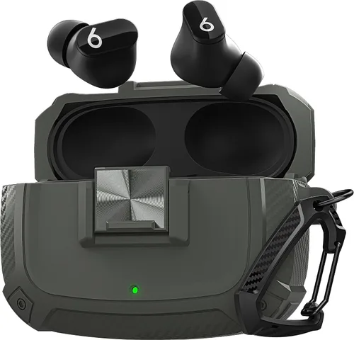 Miniatura 9 de Maxjoy Funda para Beats Studio Buds, Studio Buds Plus 2023 con cerradura, Studios Bud + fundas protectoras a prueba de golpes con llavero para Beats