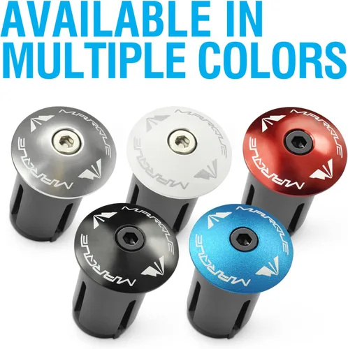 Miniatura 5 de MARQUE Alloy ENZ - Tapones para manillar de bicicleta de carretera, extremos de barra de mango de aluminio, tapones para barras de caída, tapas