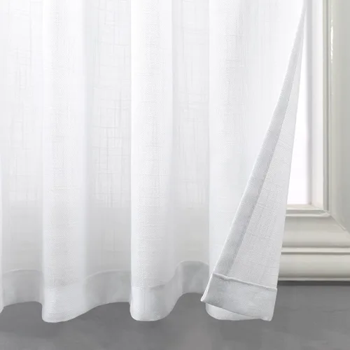 Miniatura 23 de Pitalk Cortinas de lino para café de 24 pulgadas de largo, con bolsillo trasero, plisadas, estilo bohemio, granja, cocina, cortinas para ventana