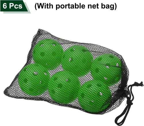 Miniatura 7 de PATIKIL Bolas de pickleball al aire libre, con agujeros, bolas de pickleball para aficionados, deportes en interiores y exteriores, Pasto verde